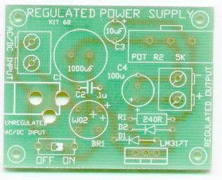 LM317T Based Power Supply Kit